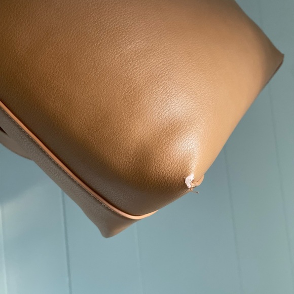 Anthropologie PU Leather Bucket Bag - Picture 5 of 6